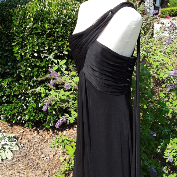 🌞ALEX EVENINGS Black Chiffon Gown - Picture 3 of 9